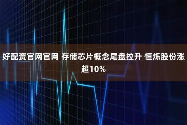 好配资官网官网 存储芯片概念尾盘拉升 恒烁股份涨超10%