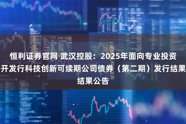 恒利证券官网 武汉控股：2025年面向专业投资者公开发行科技创新可续期公司债券（第二期）发行结果公告